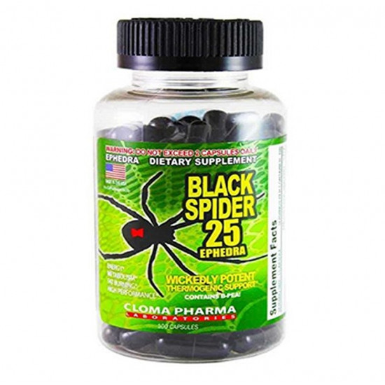 Black Spider Ephedra 100 caps De Cloma Pharma