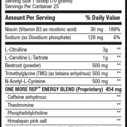 One More Rep 25servs. De BPI Sports 