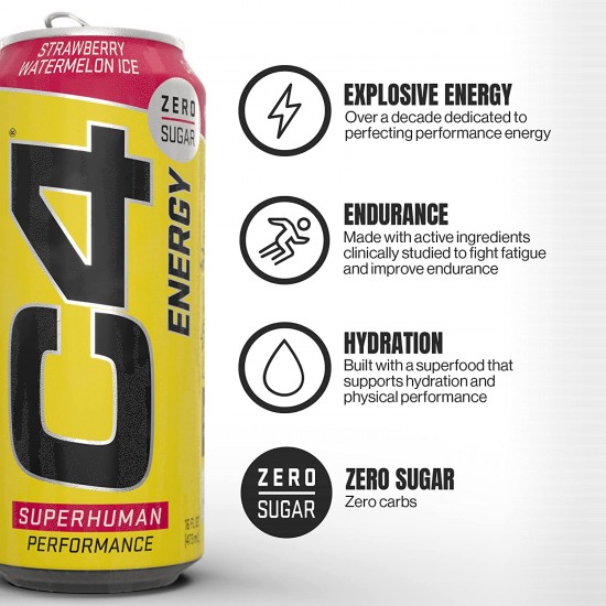 C4 Energy Drink 16oz (12pack) de Cellucor