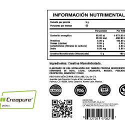 100% Creatine Creapure 60servs. De Ultra Pure Labs 100% Creatine Creapure 60servs. De Ultra Pure Labs