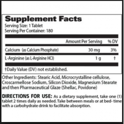 L-Arginine 180 tabs. De Gat
