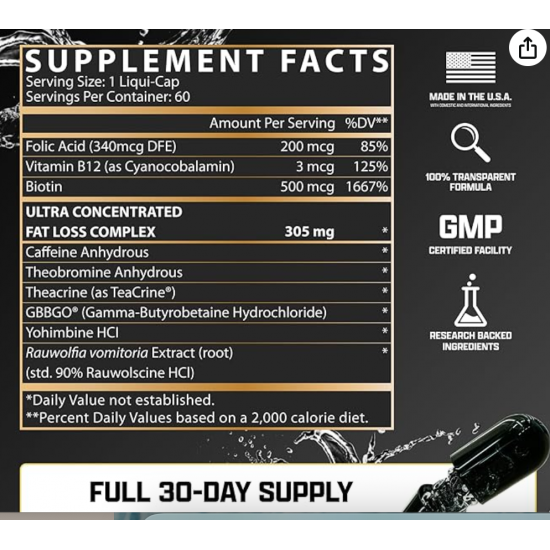 Lipo 6 Black Hers Ultra Concentrate 60caps. De Nutrex 