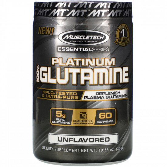 Platinum 100% Glutamine 300gms. De MuscleTech