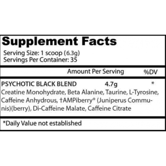 Psychotic Black 35servs. de Insane Labz Psychotic Black 35servs. de Insane Labz