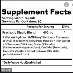 Psychotic Diablo 60caps. De Insane Labs Psychotic Diablo 60caps. De Insane Labs