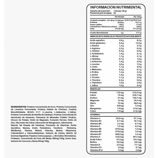 Vegan Protein 2.34lbs. De Ultra Pure Labs
